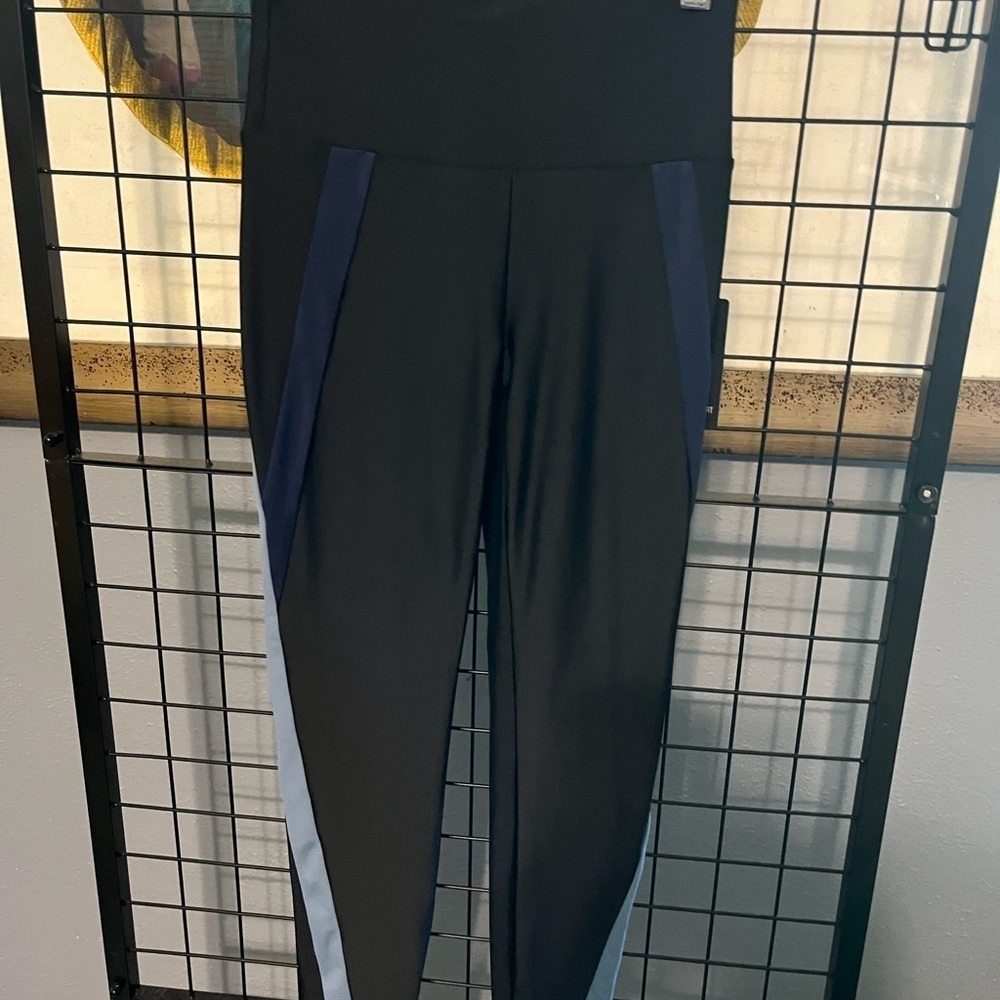Lanston Sport Black and Blue Women's Pants
